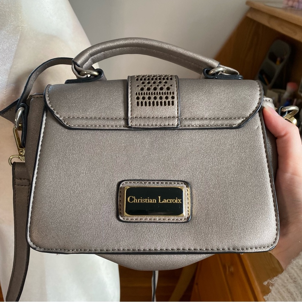 Christian Lacroix Reese Pewter Gray Small Crossbody Bag